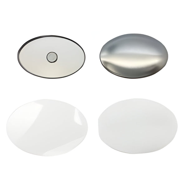 Pack of 100 Blank 45mm x 65mm Oval Badge Making Components with Magnet