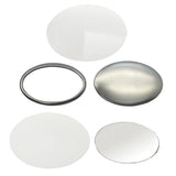 45mm x 65mm Oval Badge Making Components with Mirror Back, pack of 100