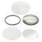 Pack of 100 Blank 45mm x 65mm Oval Badge Making Components with Mirror Back