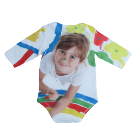 Sublimation Baby Onesie - Long Sleeves - PLAIN WHITE - 6-9 Months