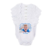Apparel - Pack of 10 x Baby Grows - Short Sleeves - PLAIN WHITE - Longforte Trading Ltd
