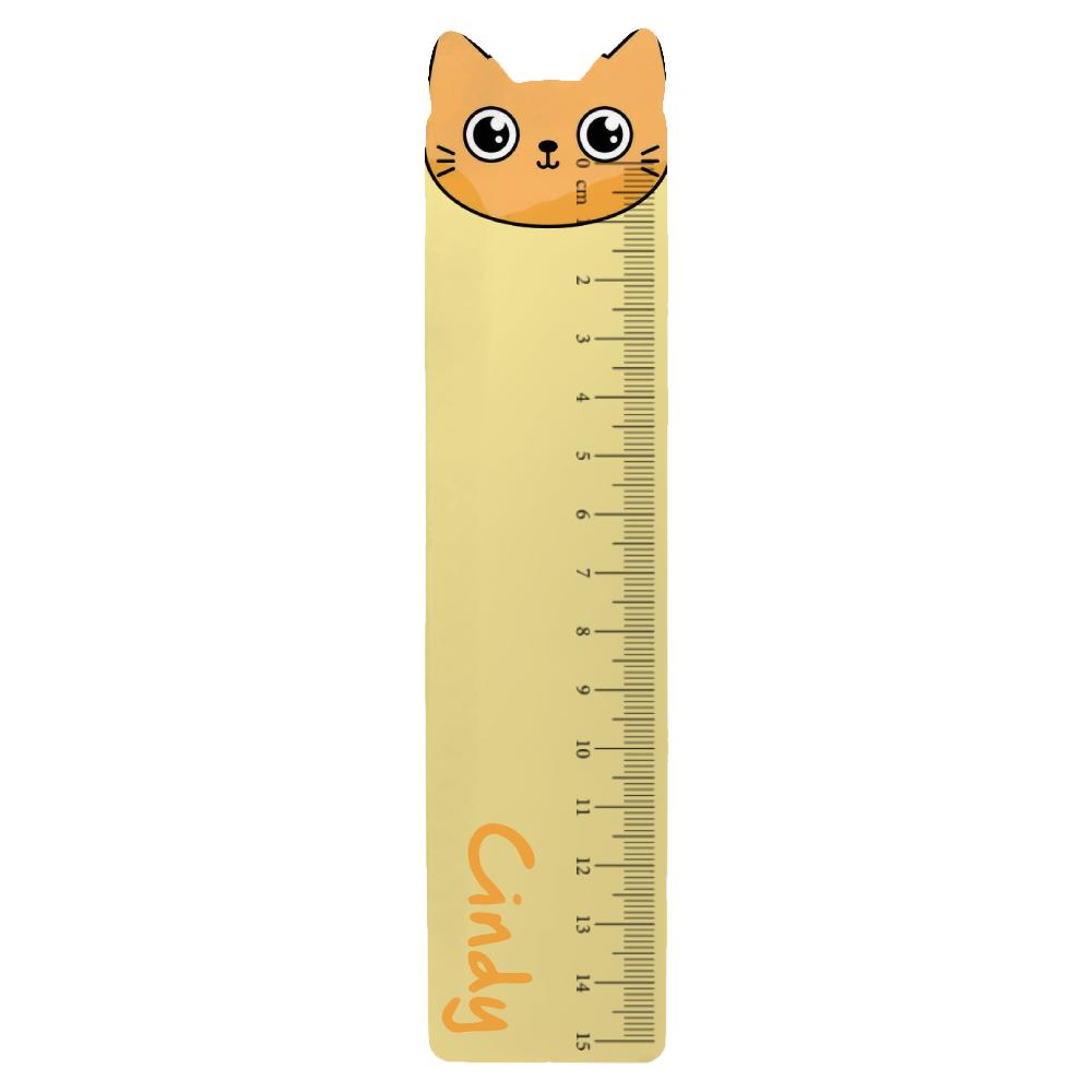 Sublimation Metal Cat-Shaped Ruler / Bookmark – White Aluminium (Pack of 5)