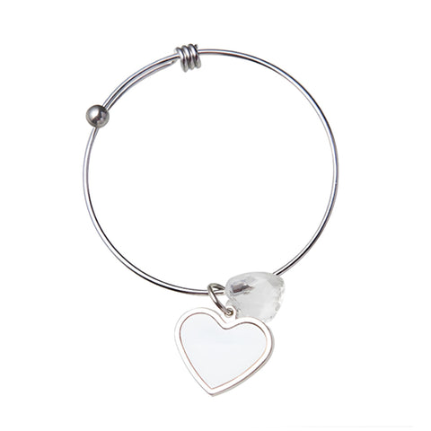 Bijoux - Bracelet - Coeur enroulé réglable avec breloque coeur