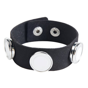 Black Sublimation Suede Bracelet