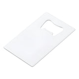 Bottle Openers - Pack of 10 x FULL WHITE - Credit Card - 5.3cm x 8.5cm - Longforte Trading Ltd
