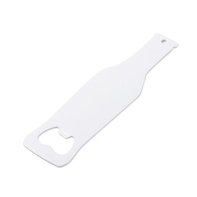 Bottle Openers - Pack of 10 x FULL WHITE - Bottle Shaped - 14cm x 4cm - Longforte Trading Ltd