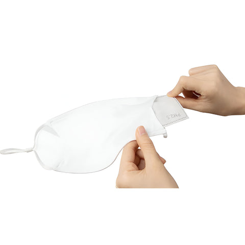 GROSSKARTON (500 Stück) - Mund-Nasen-Bedeckungen - Normalweiß - Erwachsenengröße mit 2 x PM2,5-Filter
