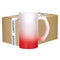 FULL CARTON - 24 x GRADIENT - FROSTED - 16oz Glass 'Trigger' Steins - RED
