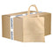 FULL CARTON - 60 x  BURLAP TOTE Bags with PLAIN HANDLES - 41cm x 48cm