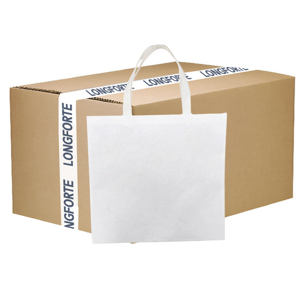 FULL CARTON - 100 x Tote Bags - Fibre Paper - 42cm x 38cm - Short Handles - Longforte Trading Ltd