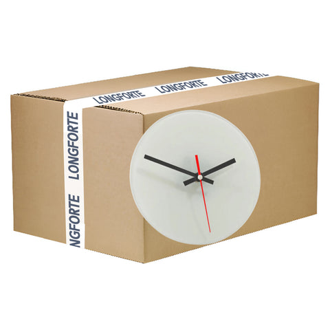 CARTON COMPLET - 24 x Horloge Murale en Verre - Ronde - 20cm 