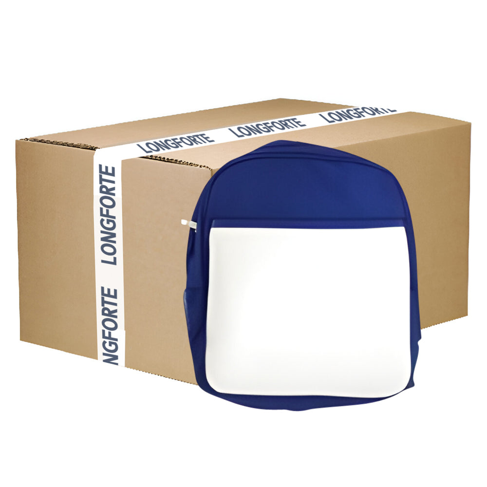 FULL CARTON - 20 x Large School Bags with Panel - Blue