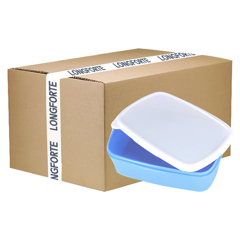 CARTON COMPLET - 48 x Petites boîtes à lunch en plastique - Bleu