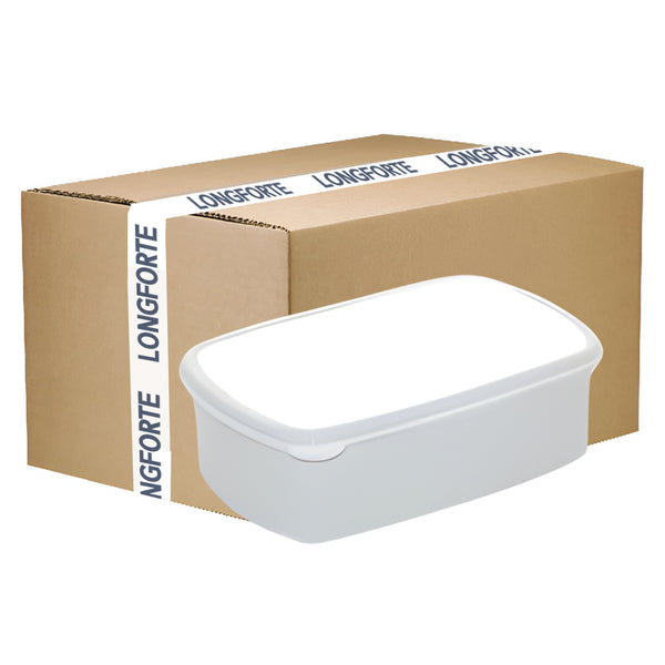 FULL CARTON - 48 x Small Plastic Lunch Boxes - White