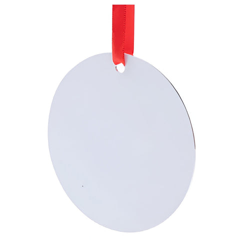 FULL CARTON - (100 PIECES) ALUMINIUM Double-Sided Ornament - Round (7.6cm)