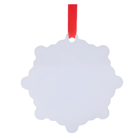 FULL CARTON - (100 PIECES) ALUMINIUM Double-Sided Ornament - SNOWFLAKE (7.6cm x 7.6cm)