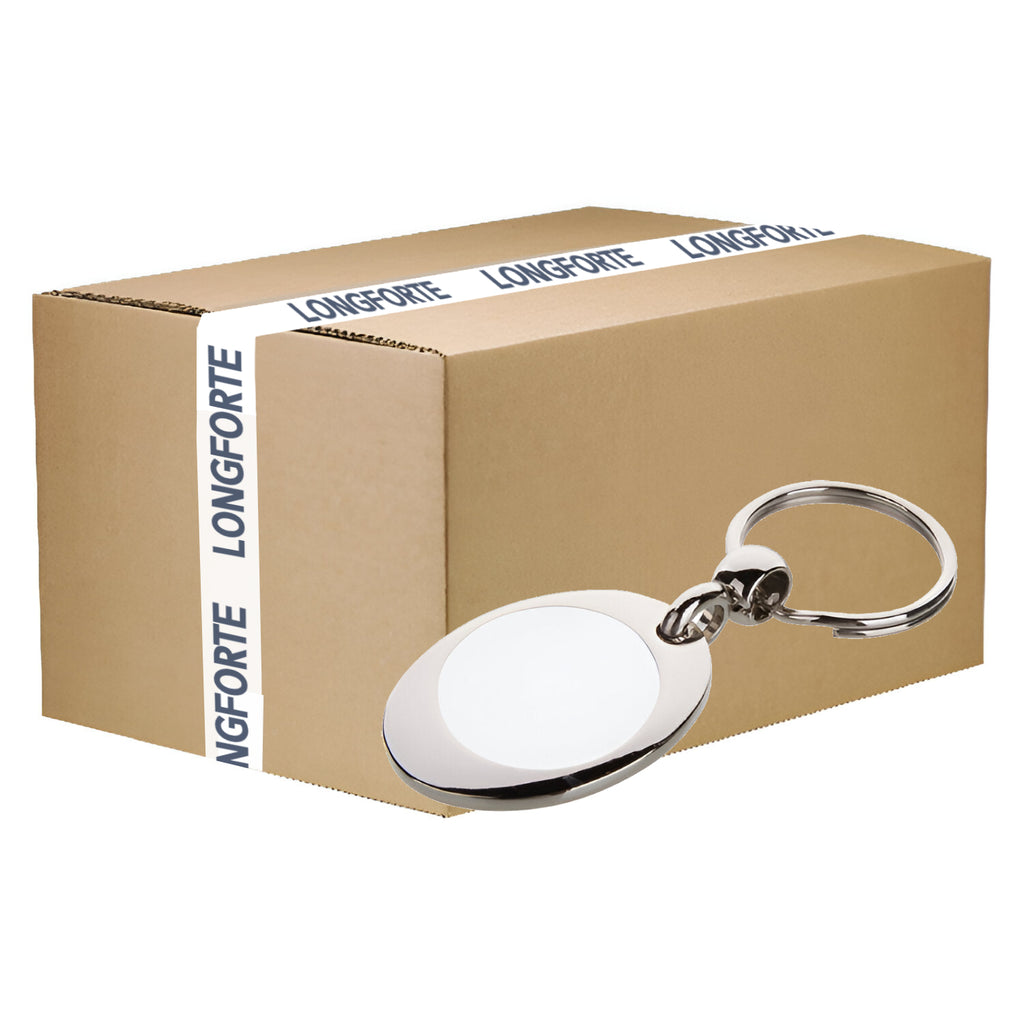 FULL CARTON - 100 x Trolley Coin Metal Keyrings | Premium Dye ...