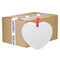 FULL CARTON - (100 PIECES) - 3in GLASS Hanging Ornaments - HEART - Longforte Trading Ltd