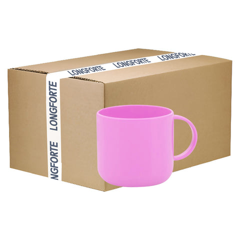 FULL CARTON - 48 x 6oz Polymer Unbreakable Mugs - Pink