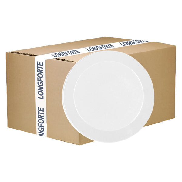FULL CARTON - 80 x 7.5in Unbreakable Polymer Plates for Kids - White
