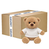 Wholesale Carton - 50 x Cream Teddy Bears with Printable T-Shirt