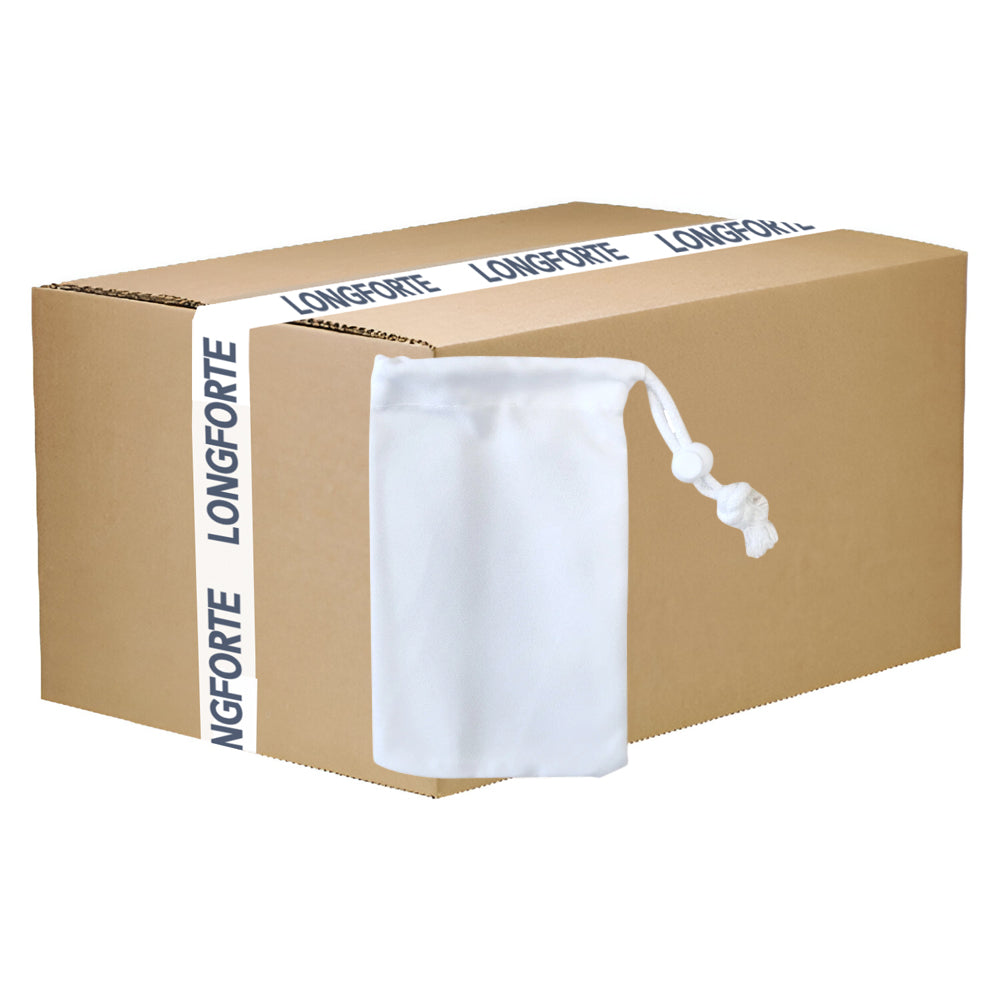 VOLLER KARTON - 100 x Premium Kordelzüge mit Stopper - Canvas - Weiß - 15cm x 20cm