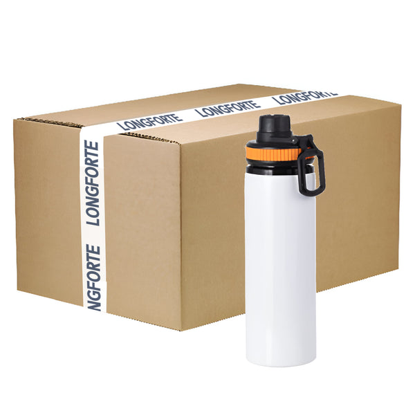VOLLER KARTON - 50 x PROVENTURER Wasserflaschen - 850ml Flip Bottle - GELB