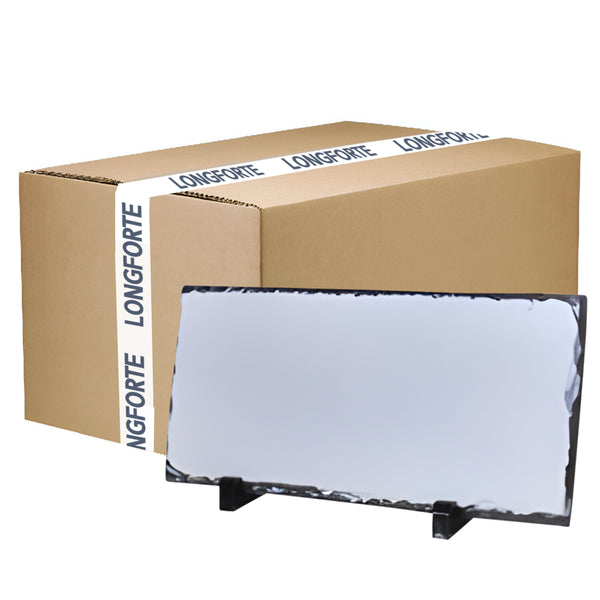 FULL CARTON - 16 x Large Blank Panoramic (16cm x 30cm) Sublimation Photo Slates with Stands