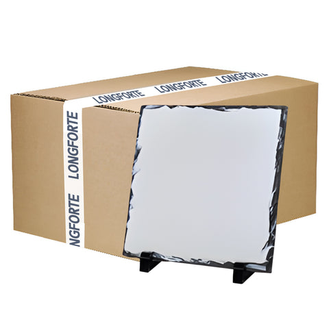 VOLLER KARTON - 20 x mittelgroße, leere, quadratische (20 cm x 20 cm) Sublimations-Fototafeln mit Ständer