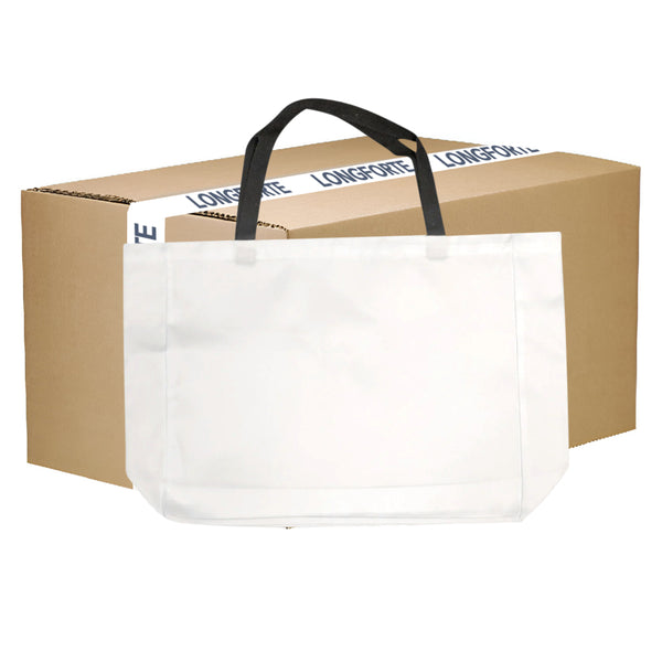 FULL CARTON - 50 x Shopping Bags with Black Handles - 38cm x 48cm