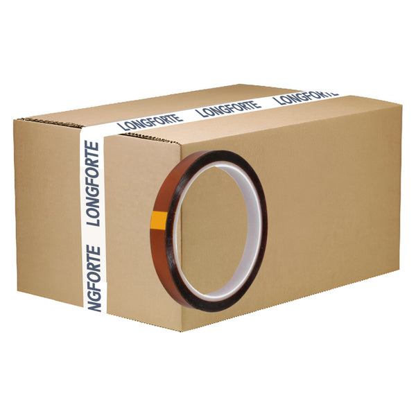 FULL CARTON - 100 x Heat Resistant Tapes - Brown - 10mm - Longforte Trading Ltd