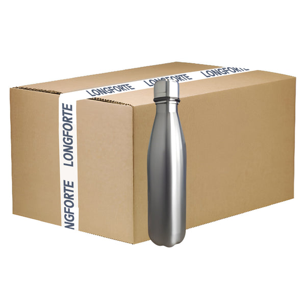 FULL CARTON - Bowling Double Walled Stainless Steel Sublimation Water Bottle - 500ml - Silver