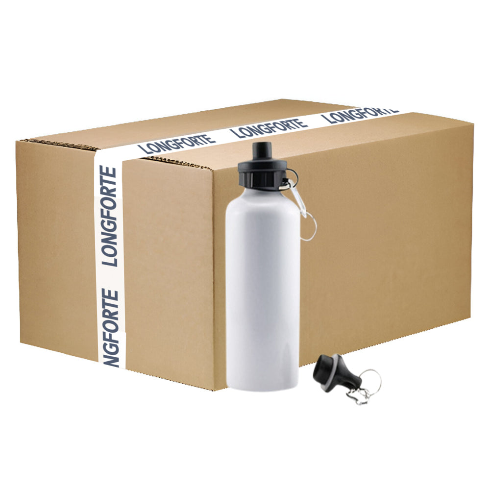 VOLLER KARTON - 60 x Aluminium-Sublimations-Wasserflaschen 500 ml - Weiß