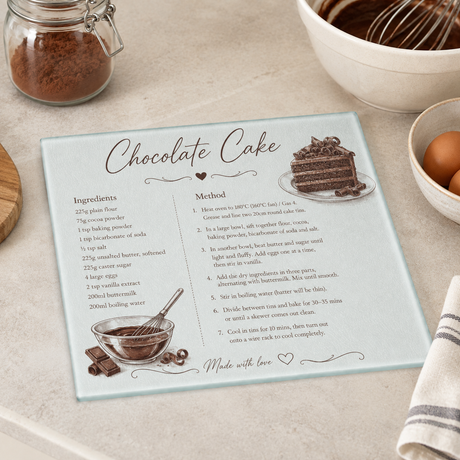 28cm x 30cm Sublimation Glass Cutting Boards - Chinchilla - Pack of 24