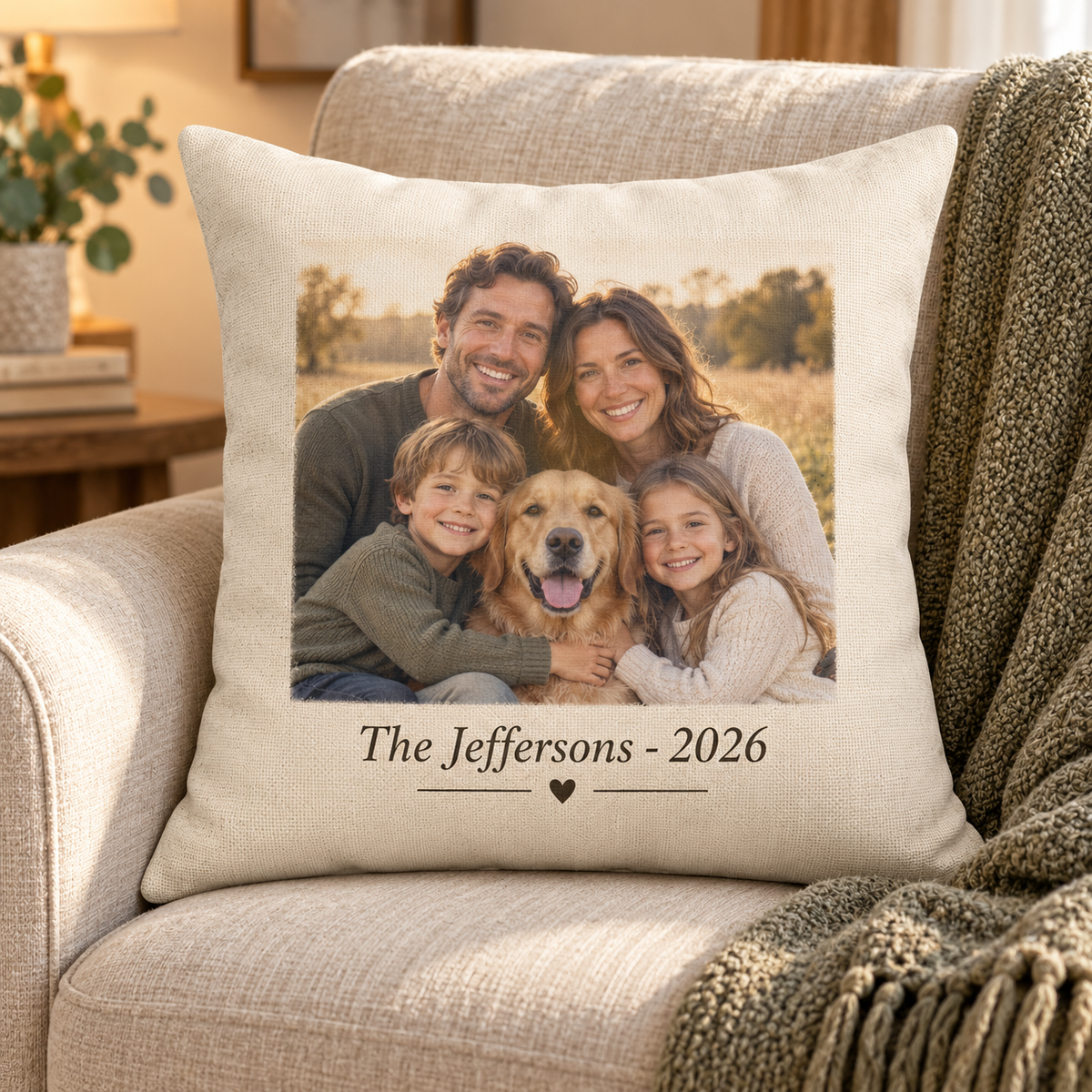 Housse de Coussin - Finition Toile CREME - 40cm x 40cm - Carrée