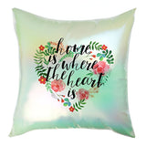 Sublimation Cushion Cover – Holographic Gradient Finish - Light Green