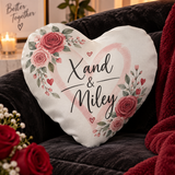 Housse de Coussin - Finition Sergé - En Forme de Coeur