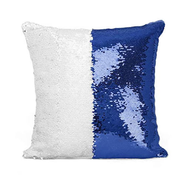 Cushion Cover - Sequins - BLUE - 40cm x 40cm - Square - Longforte Trading Ltd
