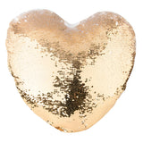 Sublimation Sequin Cushion Cover - Gold - Heart