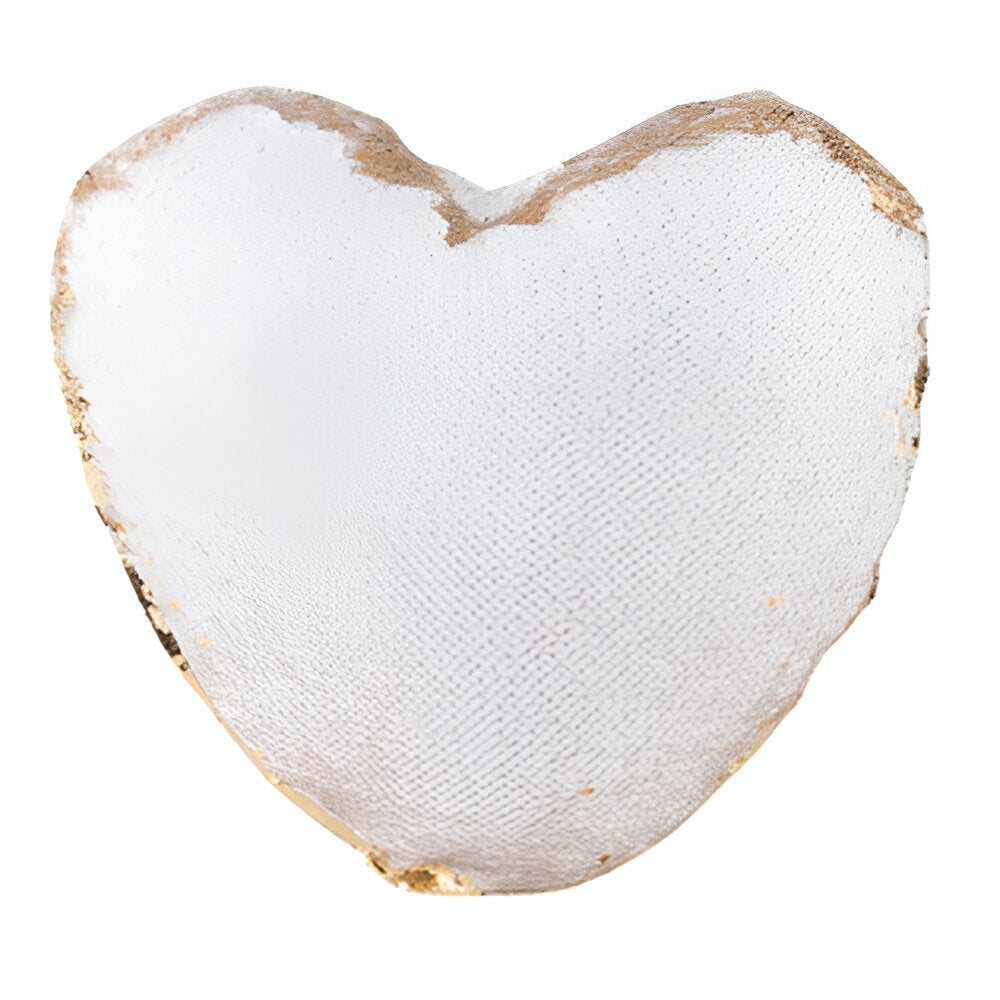 Sublimation Sequin Cushion Cover - Gold - Heart