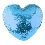 Sublimation Sequin Cushion Cover - Light Blue - Heart