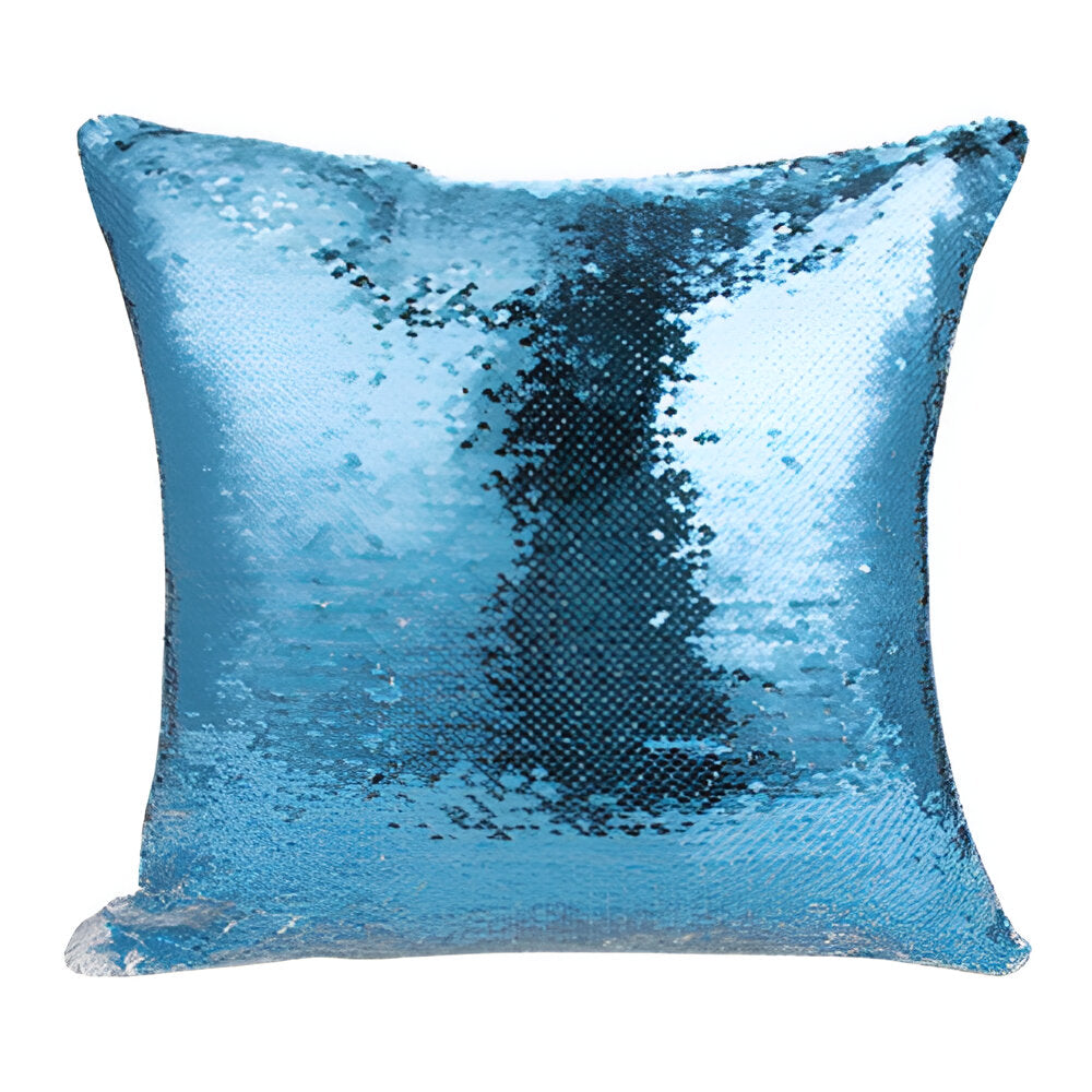 Sublimation Sequin Cushion Cover - LIGHT BLUE - Square - 40cm