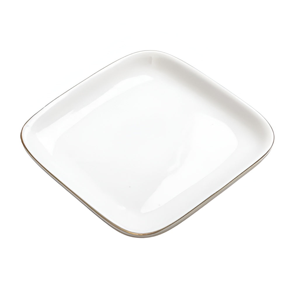 Sublimation Ceramic Trinket Tray with Gold Rim
