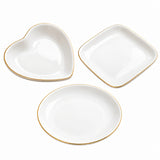 Sublimation Ceramic Trinket Tray with Gold Rim