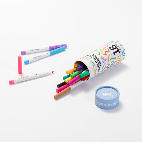 Craft Express Sublimation Markers - Pack of 18 Assorted Colours
