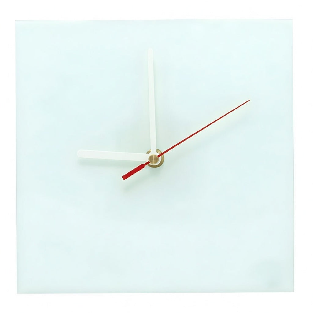 Uhr - Glas - QUADRATISCH - 30cm Wanduhr