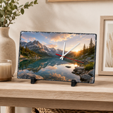 40cm x 25cm Sublimation Photo Slate Clock - Glossy Finish