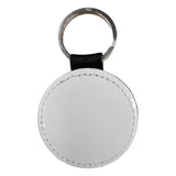Double-Sided Sublimation PU Heart Keyring - Glossy White - Pack of 10