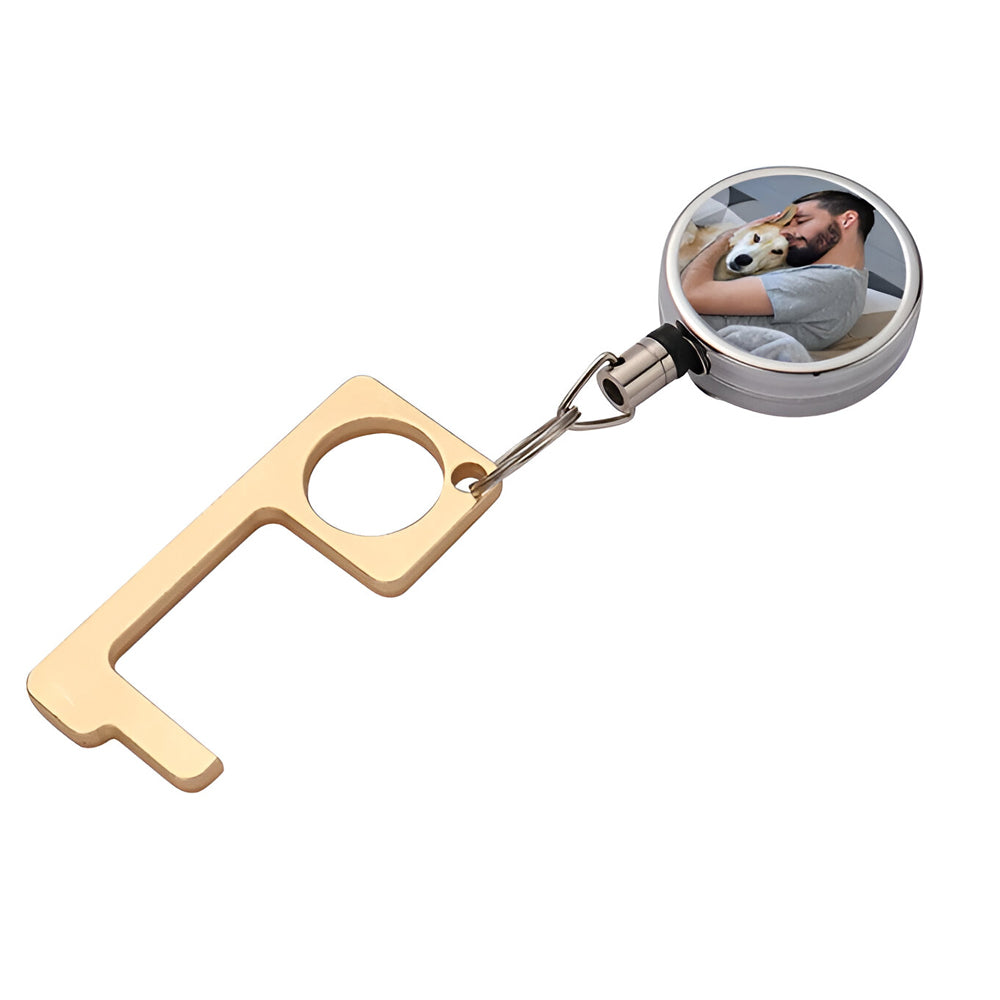 Accessory - No Contact Metal Tool Key with Retractable Reel - Longforte Trading Ltd