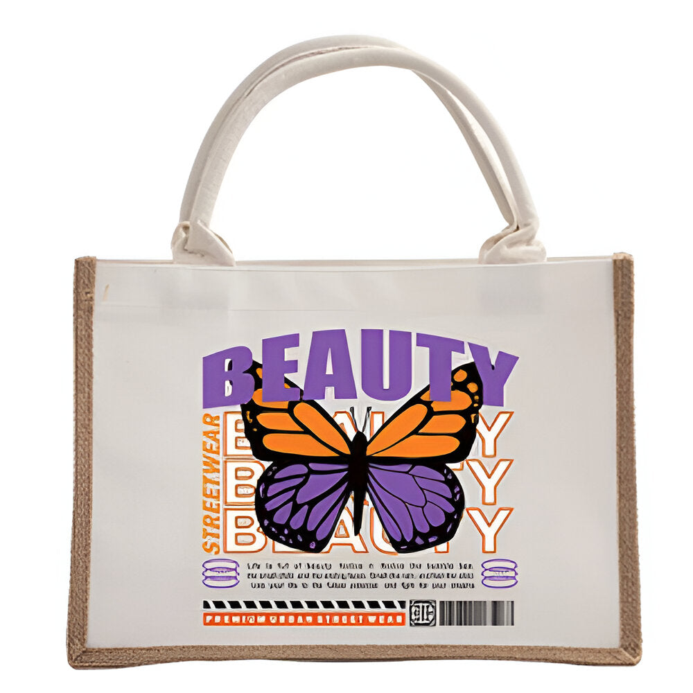 Sacs - LIN - Sac fourre-tout avec poignées noires courtes - 37 cm x 42 cm 